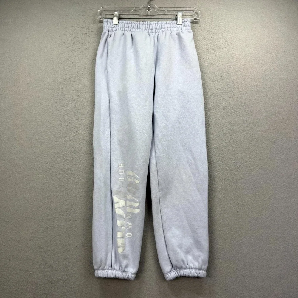 Athleta Girl Jogger Pants Medium 23x23* Light Blue Glow Your Own Way Pull On